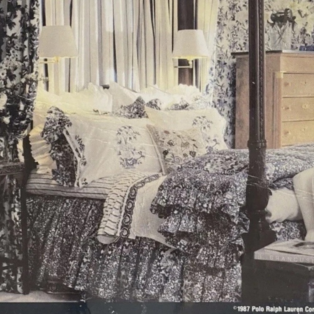 Ralph Lauren Floral FULL/QUEEN Bedding Set - Blue and White Porcelain Birds